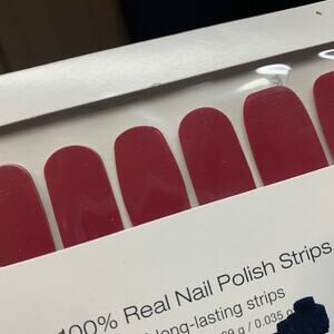NIP Color Street MUNICH MULBERRY FMC224 red nail polish strips wraps